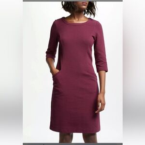 Boden Jasmine Ottoman dress, 4P, burgundy; very good used condition.